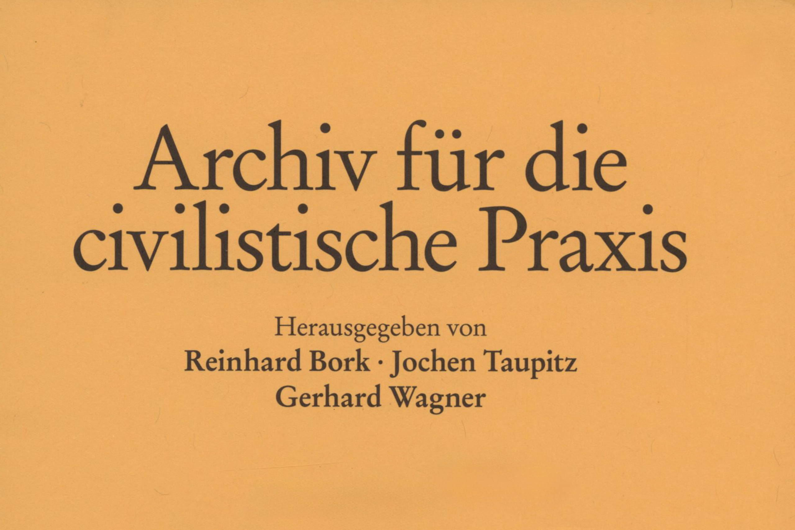 Cover der Zeitschrift AcP