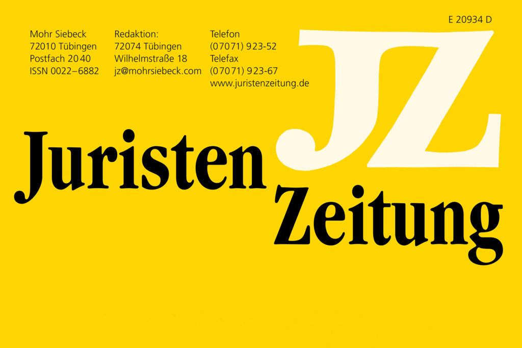 Cover der Zeitschrift JZ