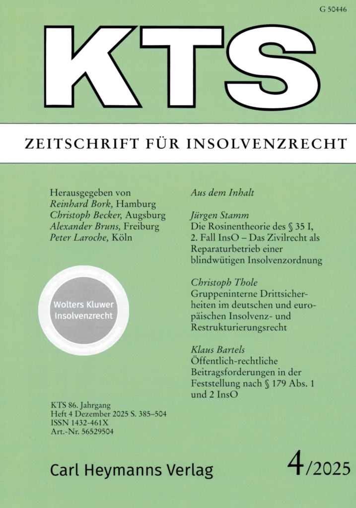 Cover der Zeitschrift KTS