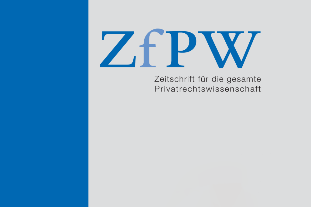 Cover der Zeitschrift ZfPW